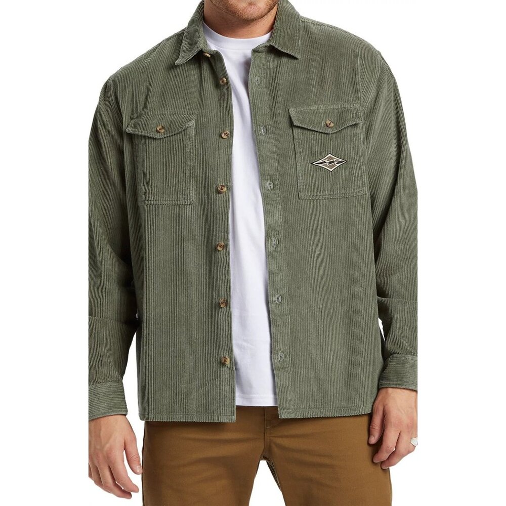 Billabong Men's Bong Days Long Sleeve Shirt, Large, Sage